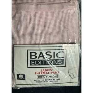 VTG NOS Basic Editions 100% cotton thermal pant long Johns size Large.